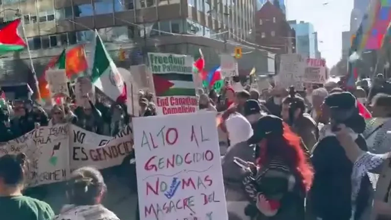 Baher Abdulhai shares video of anti-Israel activists chanting for intifada, supporting terrorism_#17